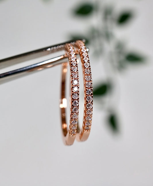 Evelis Moissanit Ohrringe Rose Gold