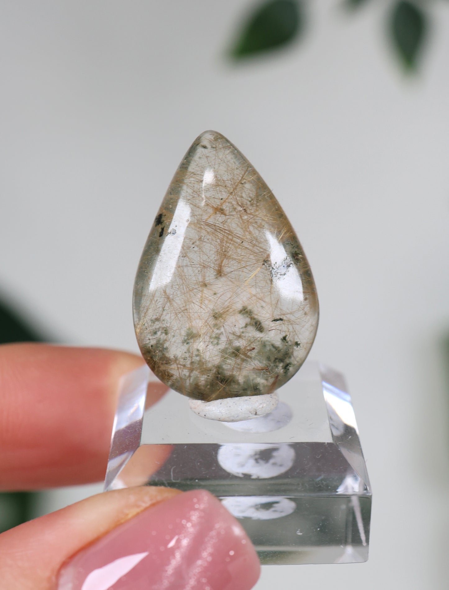 Himalaya Quarz x Chlorit x Rutil Cabochon - Auswahl