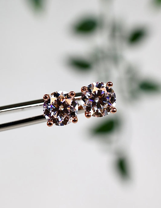 Alira Moissanit Ohrstecker Rose Gold
