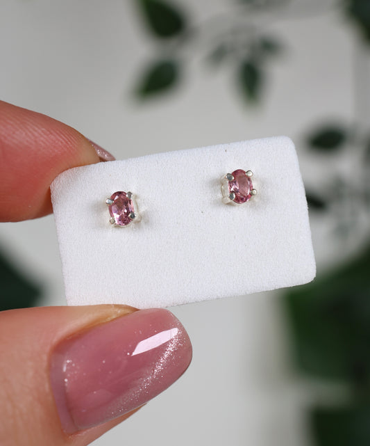 Pink Turmalin Ohrstecker 925 Silber Nr.73T3