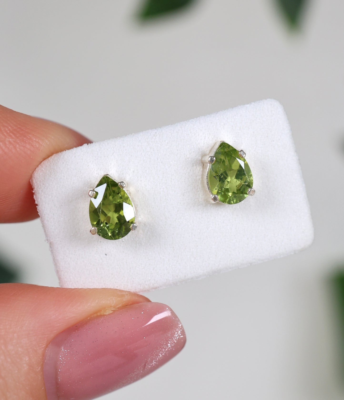 Peridot Ohrstecker 925 Silber Nr.63P2