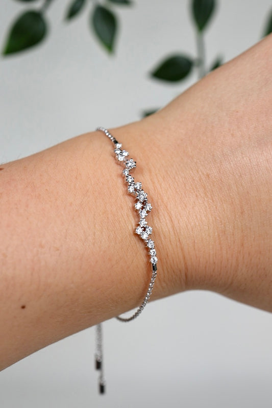 Lyra Moissanit Armband Silber