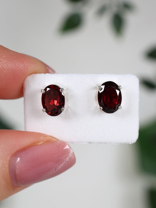 Granat Ohrstecker 925 Silber Nr.63G2