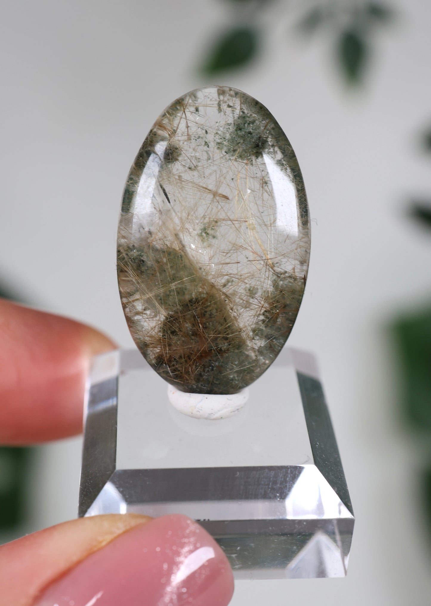 Himalaya Quarz x Chlorit x Rutil Cabochon - Auswahl