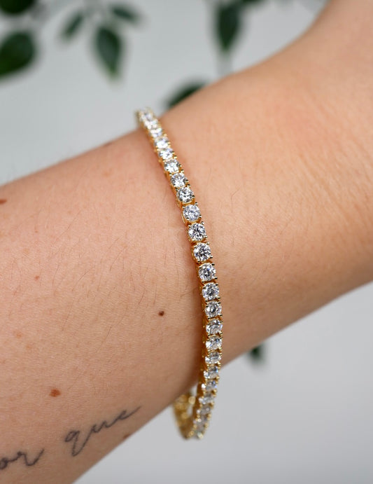 Lumira Moissanit Armband 3mm Vergoldet