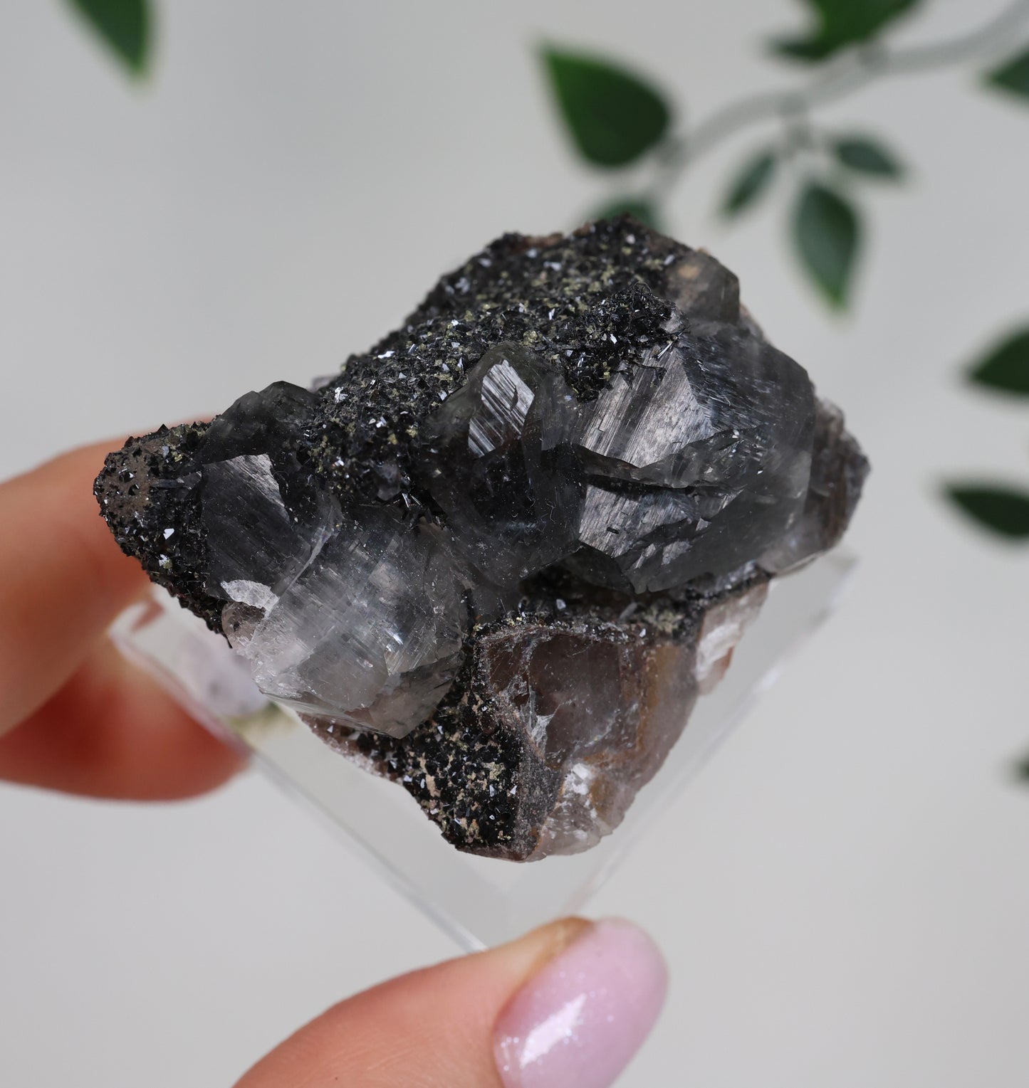Dogtooth Calcite x Psilomelane x Pyrite x Pagoda Calcite No.130DC