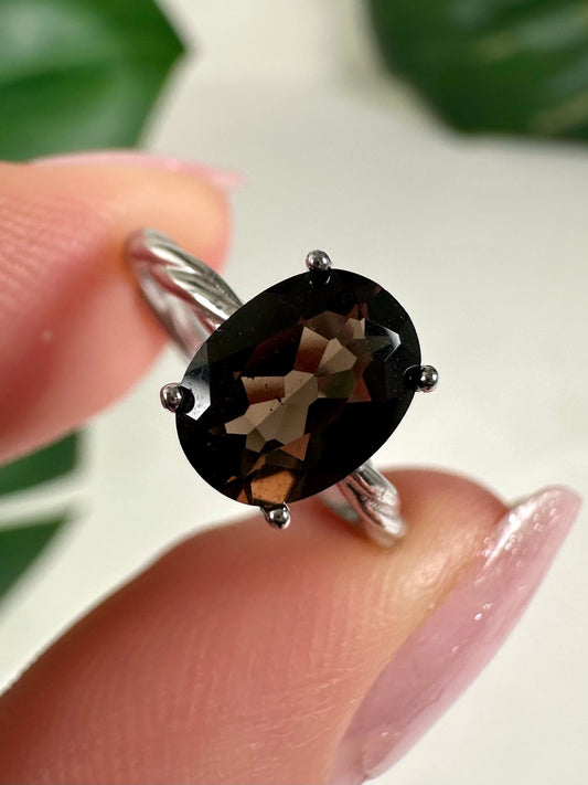 Rauchquarz Ring in 925 Silber Nr.40R7