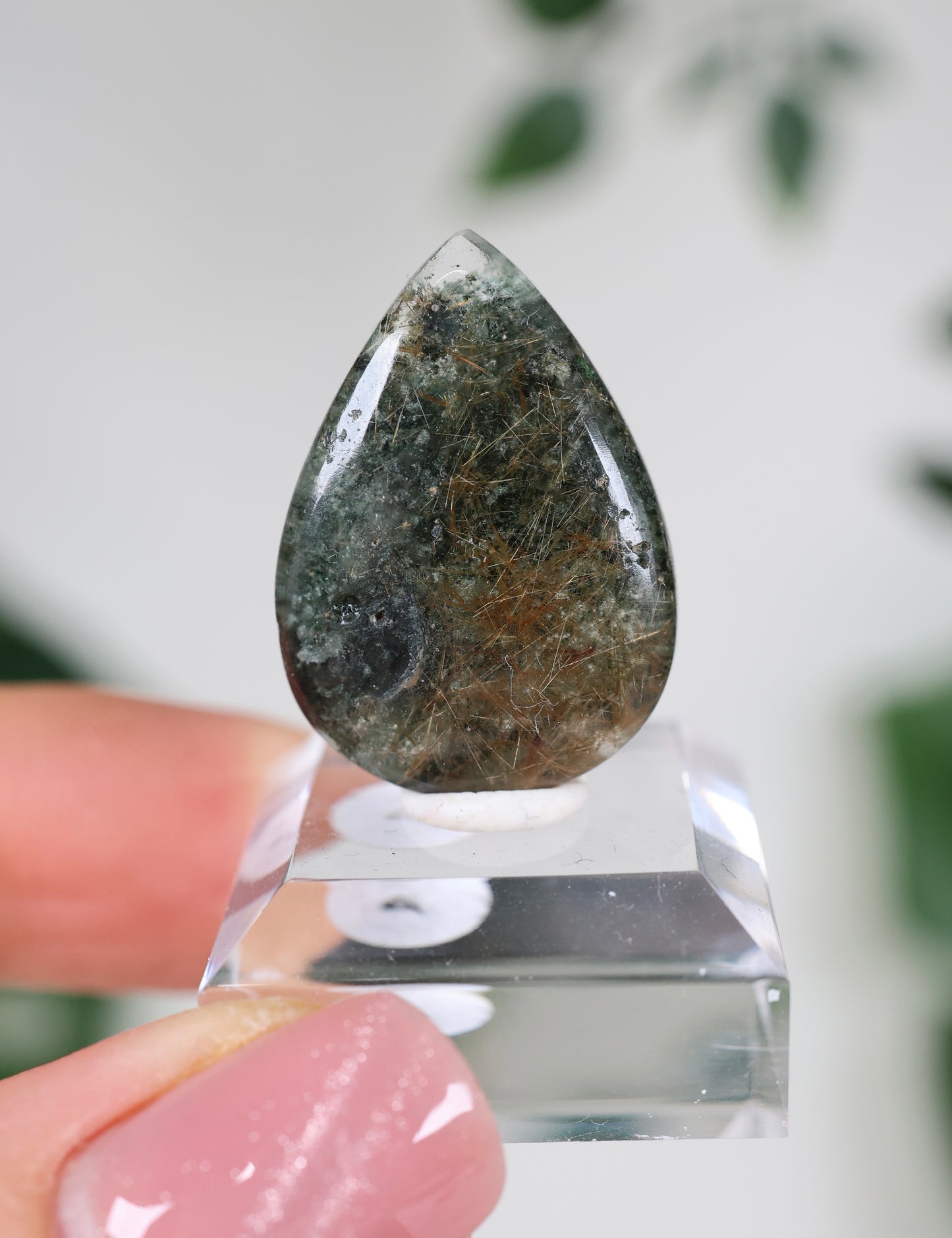 Himalaya Quarz x Chlorit x Rutil Cabochon - Auswahl