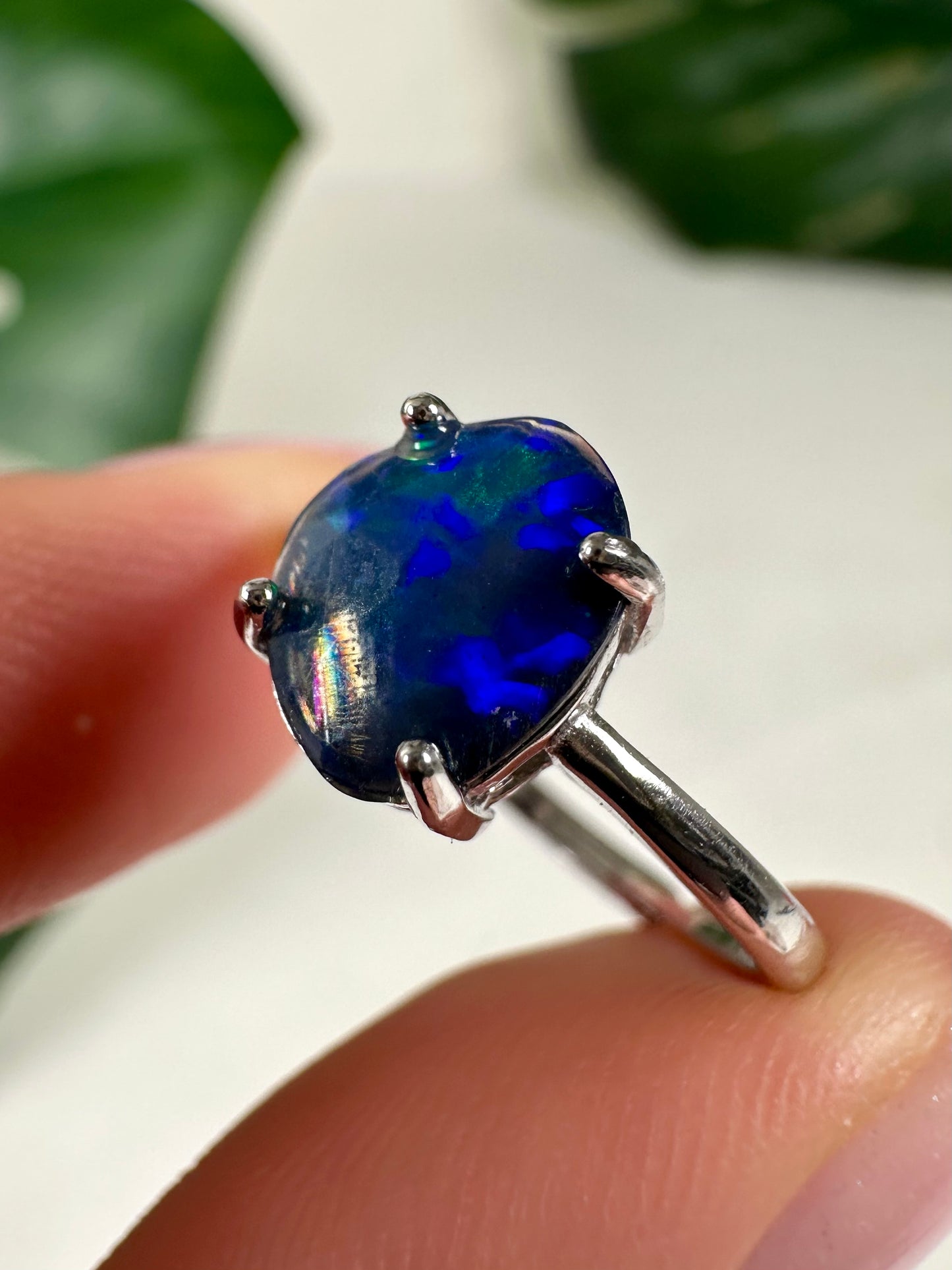 Äthiopischer Opal Ring in 925 Silber Nr.69OR