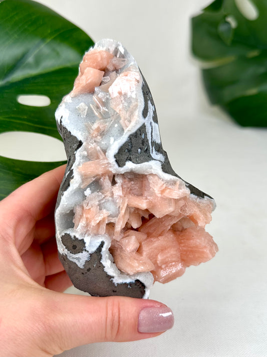 Blauer Chalcedon mit Stilbit Nr.173CS