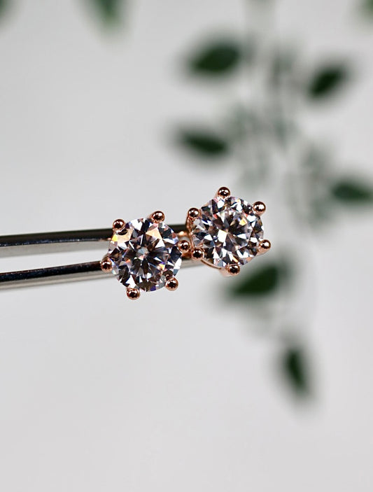 Talea Moissanit Ohrstecker Rose Gold