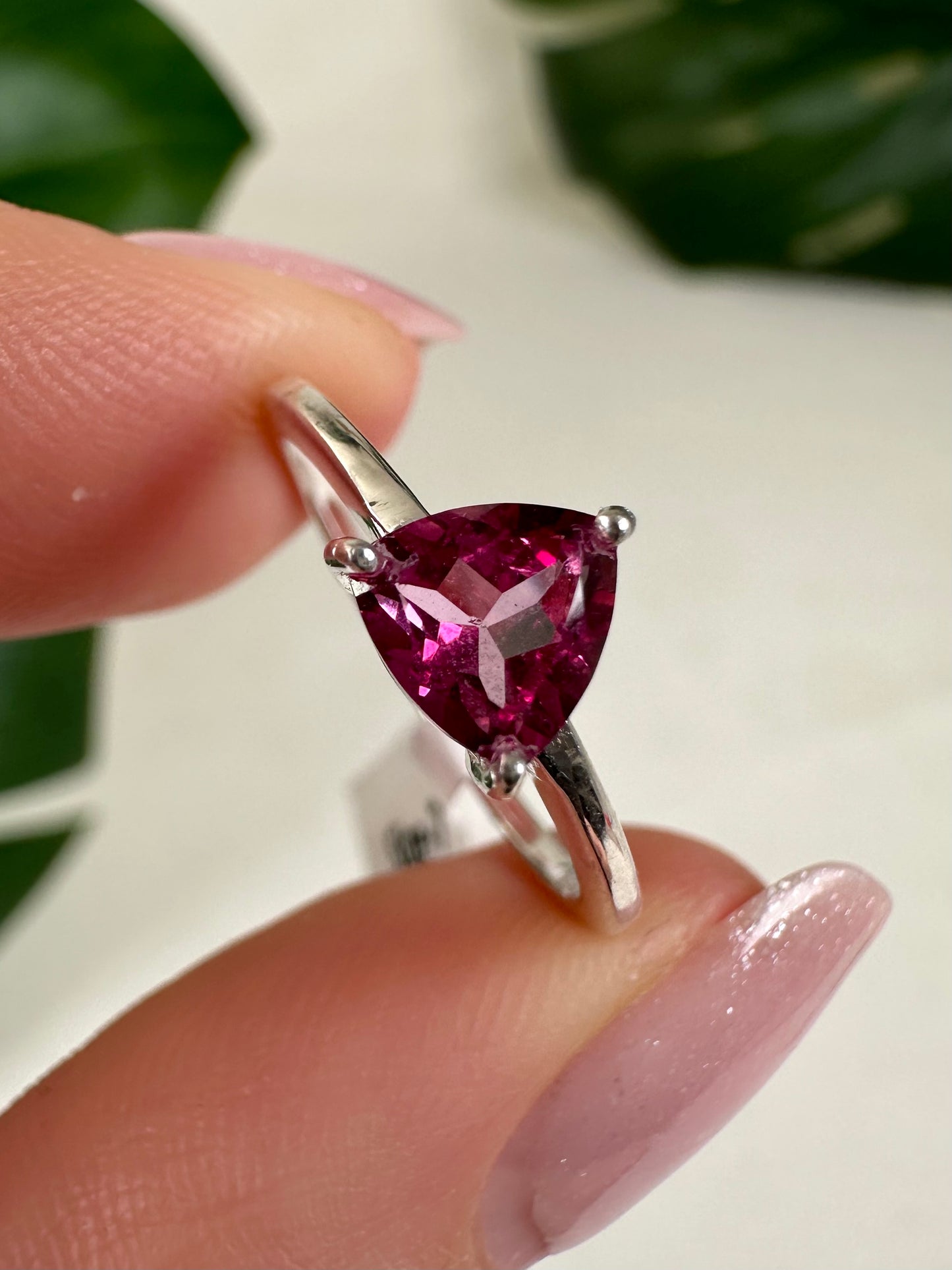 Pink Topas Ring in 925 Silber - Größe 54