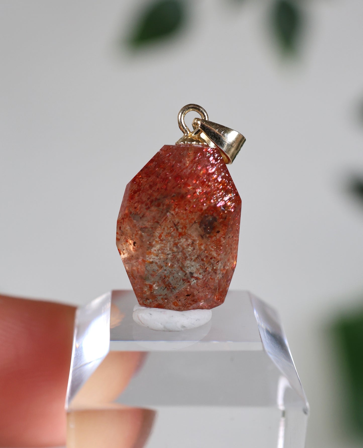 Sonnenstein Anhänger 925 Silber Vergoldet Nr.30SG