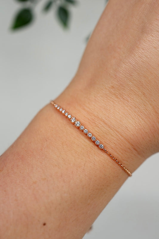 Cira Moissanit Armband Rose Gold