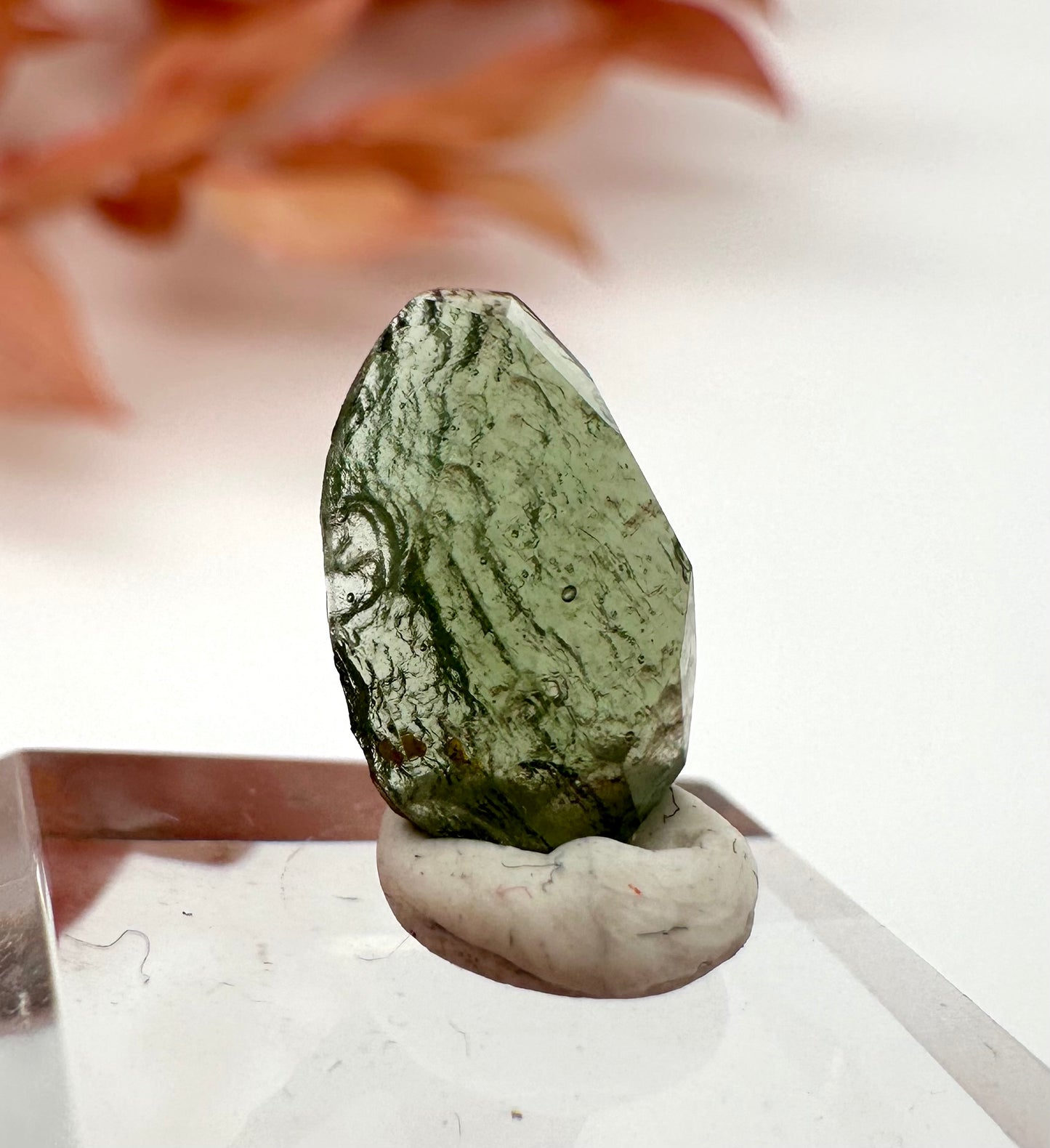 Moldavite half faceted No. 49MO