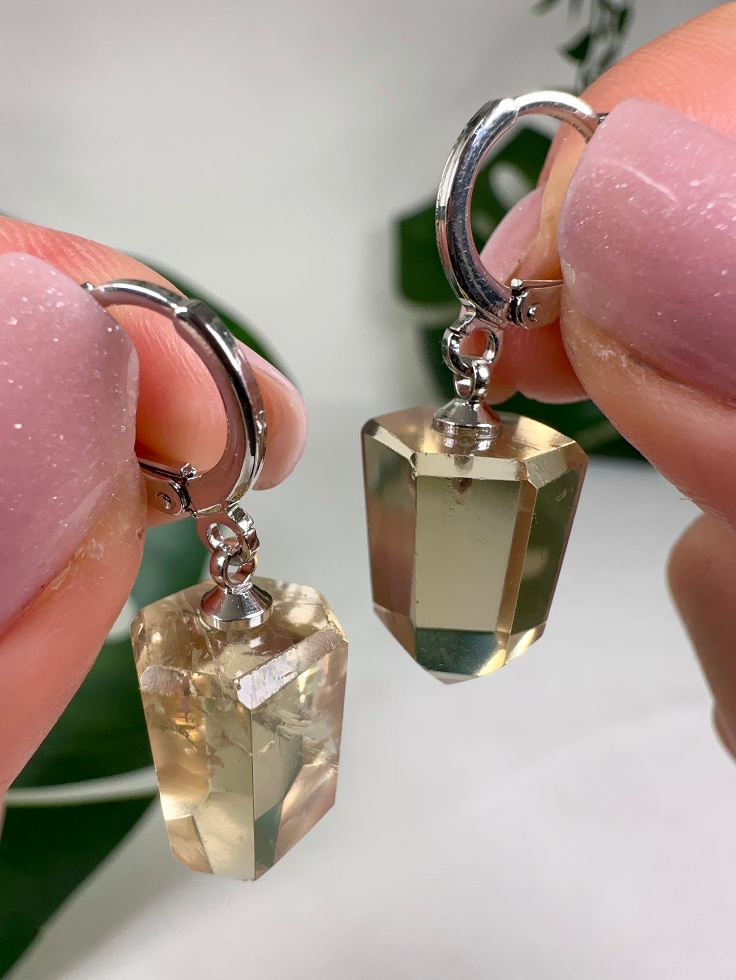 Pendientes de citrino n.º 58C4