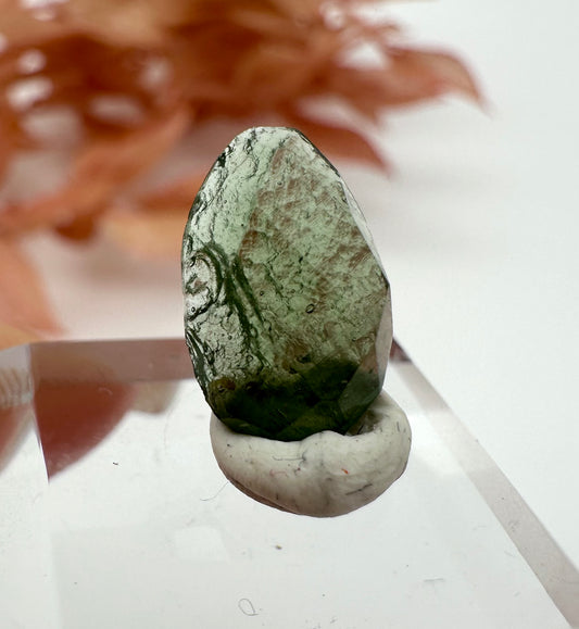 Moldavite half faceted No. 49MO