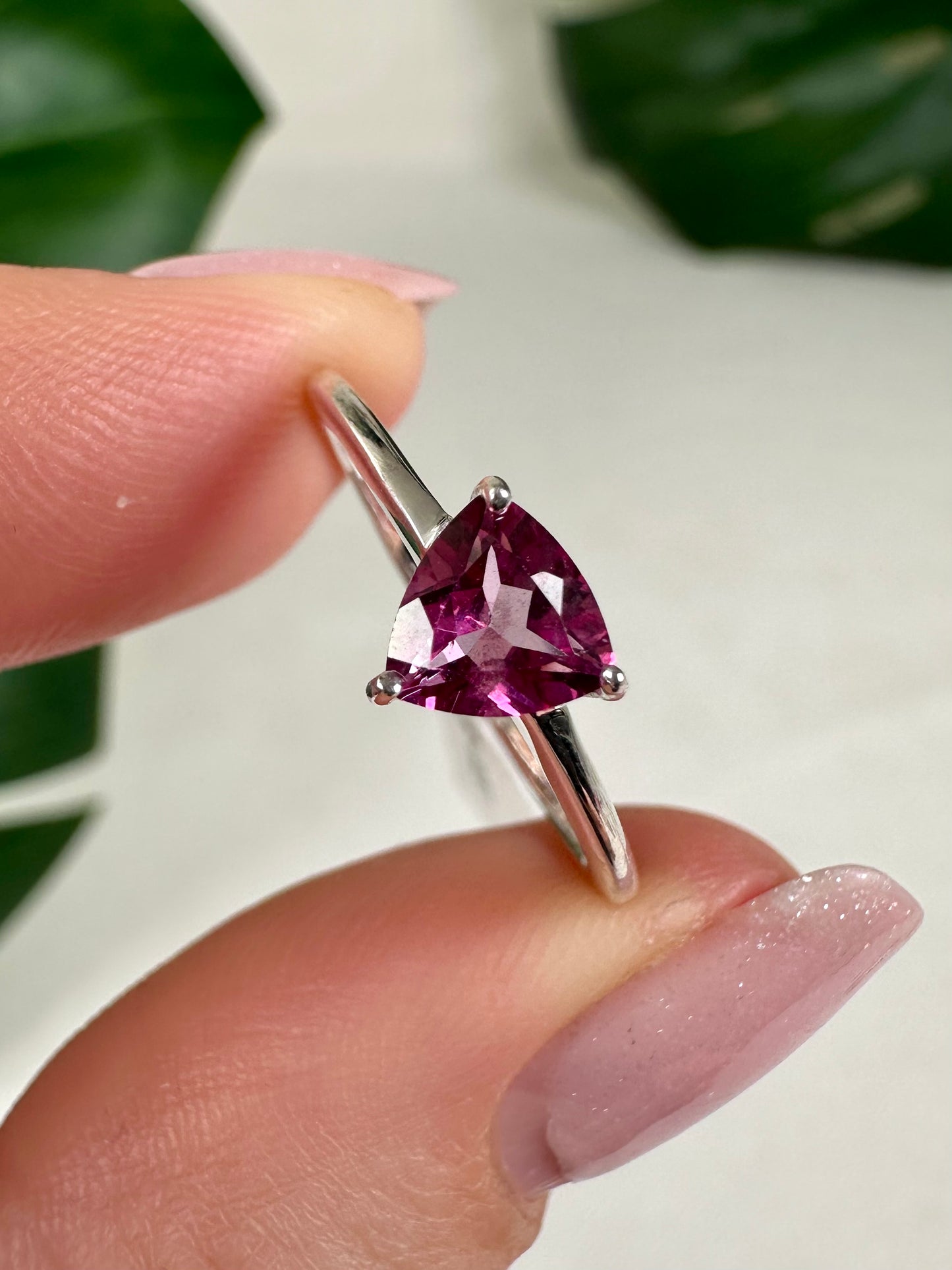 Pink Topas Ring in 925 Silber - Größe 60