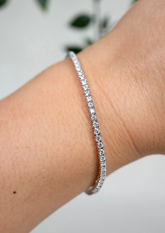 Lumira Moissanit Armband 2mm Silber